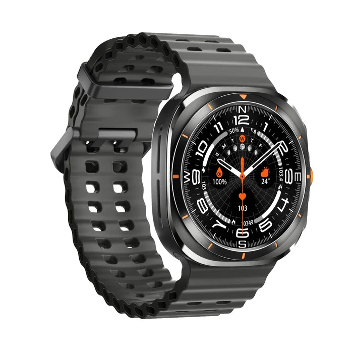 Samsung Smart Watch Ultra and AirPods with A9 Pro LED screen, stylish wearable tech and wireless earbuds, by LAMPARCO.