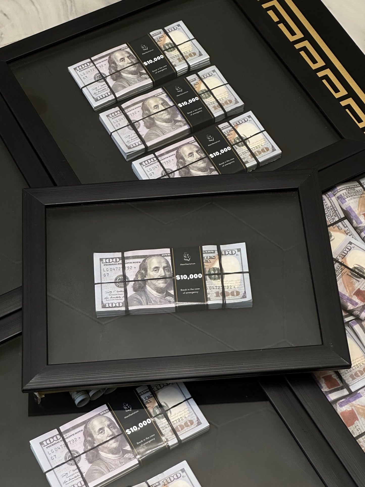 100 Dollar 3D Stacked Frame - USD (30% off) - My Store