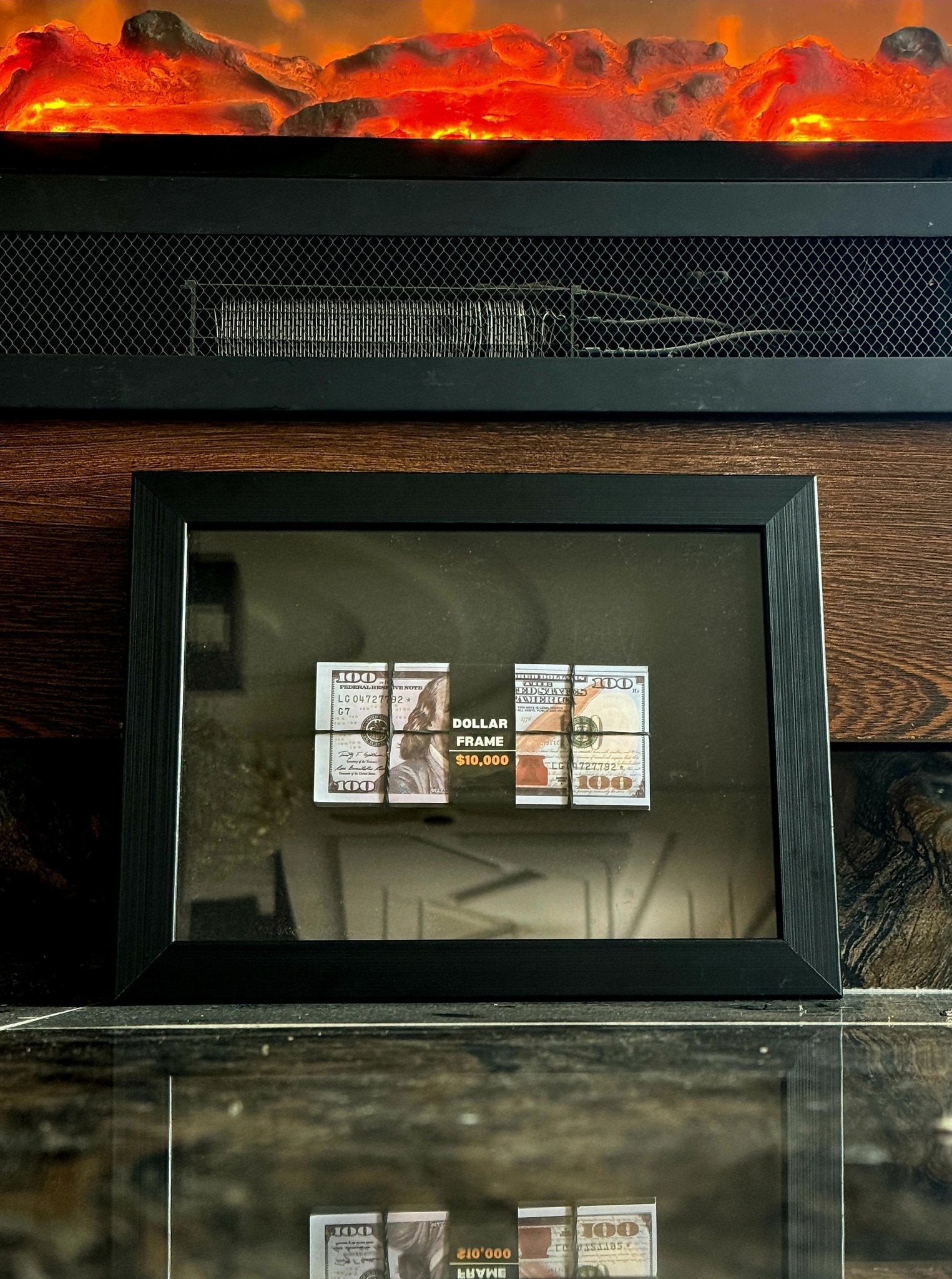 100 Dollar 3D Stacked Frame - USD (30% off) - My Store