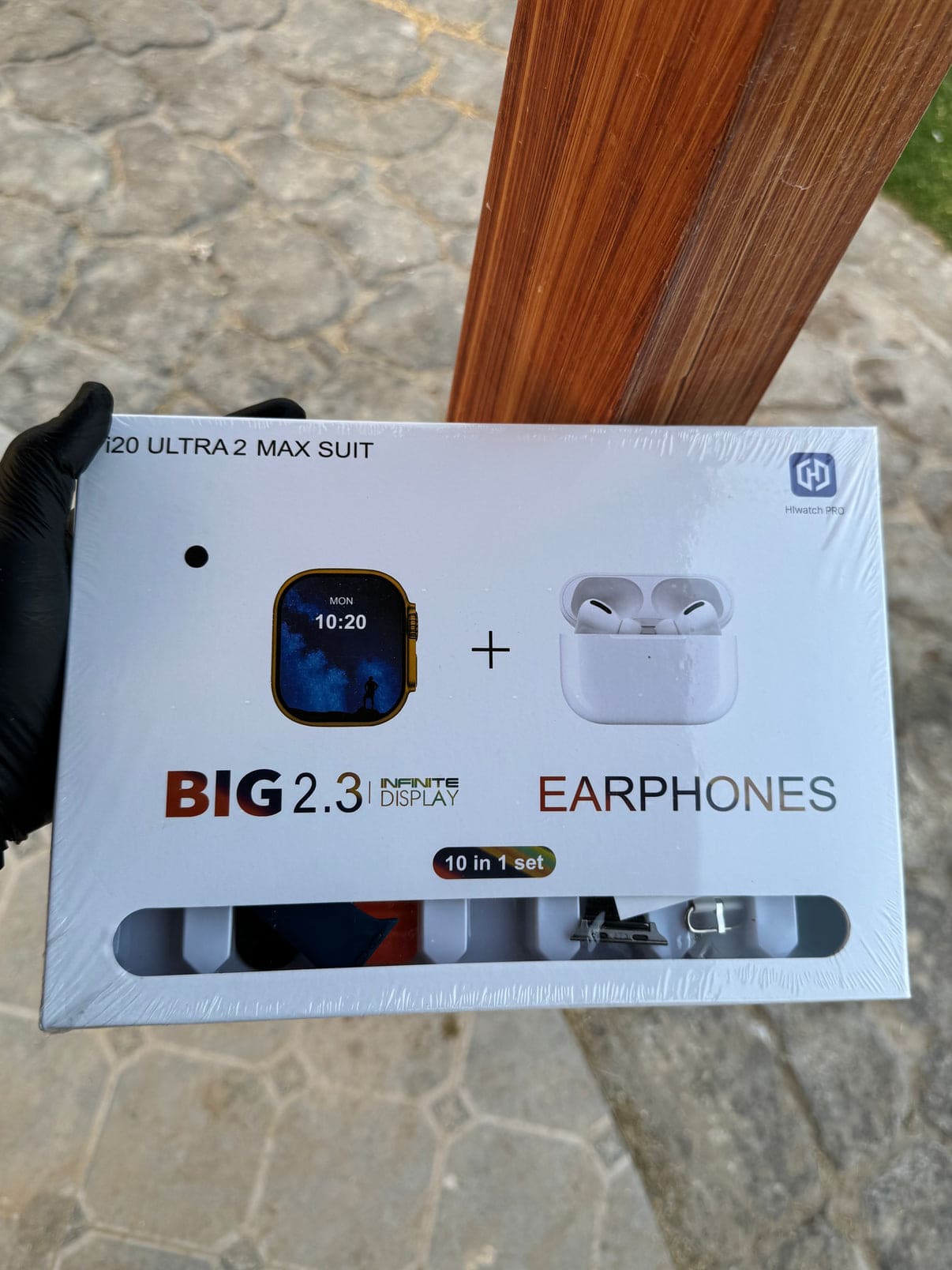 I20 Ultra Max Suit Smartwatch, 10 in 1 Set with AirPods 2, 2.3-Inch Display