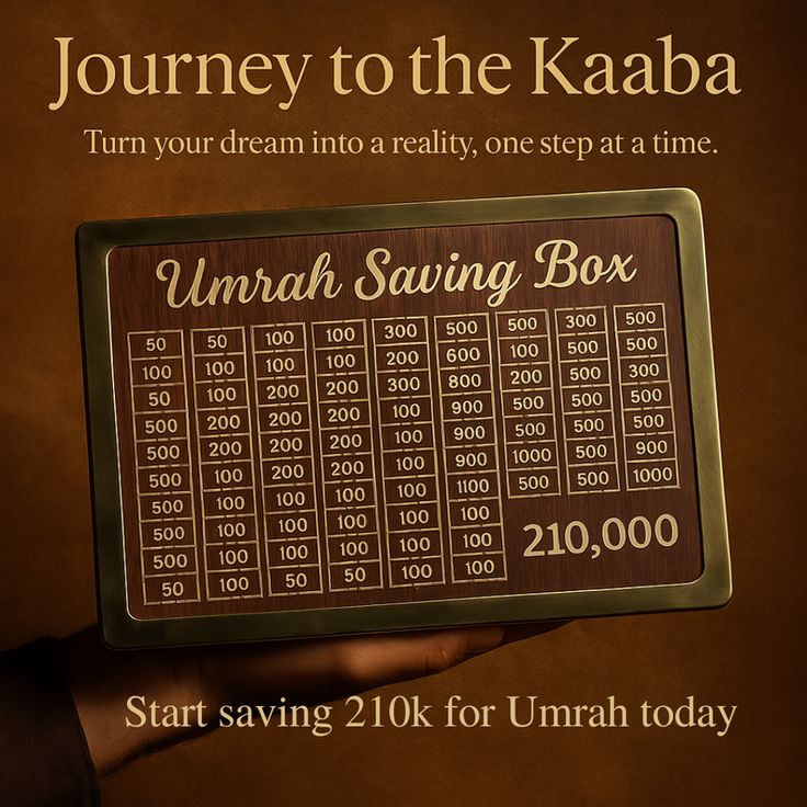 Umrah Saving Box [4 Stickers + 1 Pen]