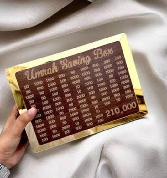 Umrah Saving Box [4 Stickers + 1 Pen]