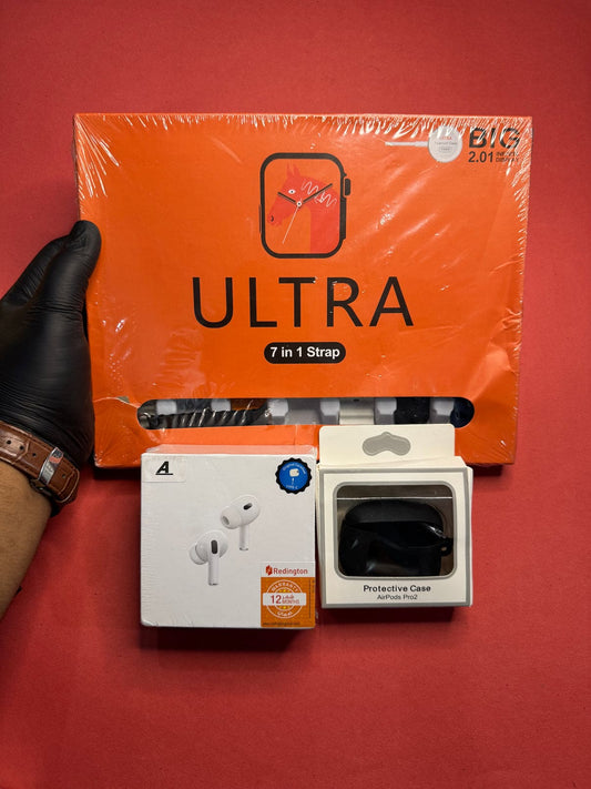 Airpod Pro 2 (Buzzer Edition) + Smart Watch 7-in-1 Strap [ Limited Offer! ]