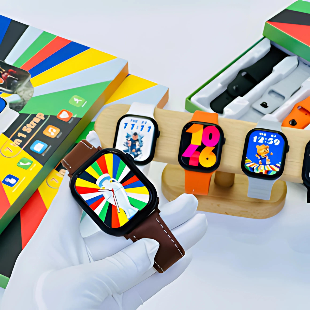 T24 Pro Max Smart Watch 7-in-1 Straps [ Leather Strap ]