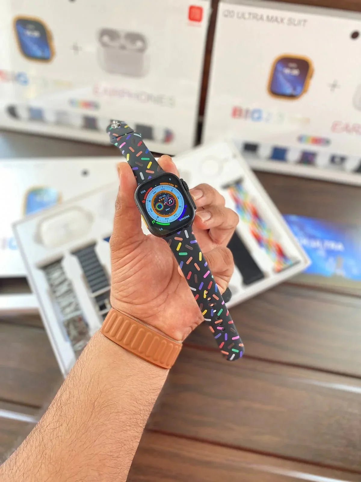 I20 Ultra Max Suit Smartwatch, 10 in 1 Set with AirPods 2, 2.3 - Inch Display - My Store